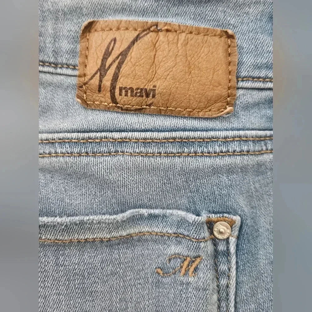 Mavi Jeans Co Emma Slim Boyfriend Light‎ Wash Denim Jeans Women's Size 28 32 - Picture 9 of 11